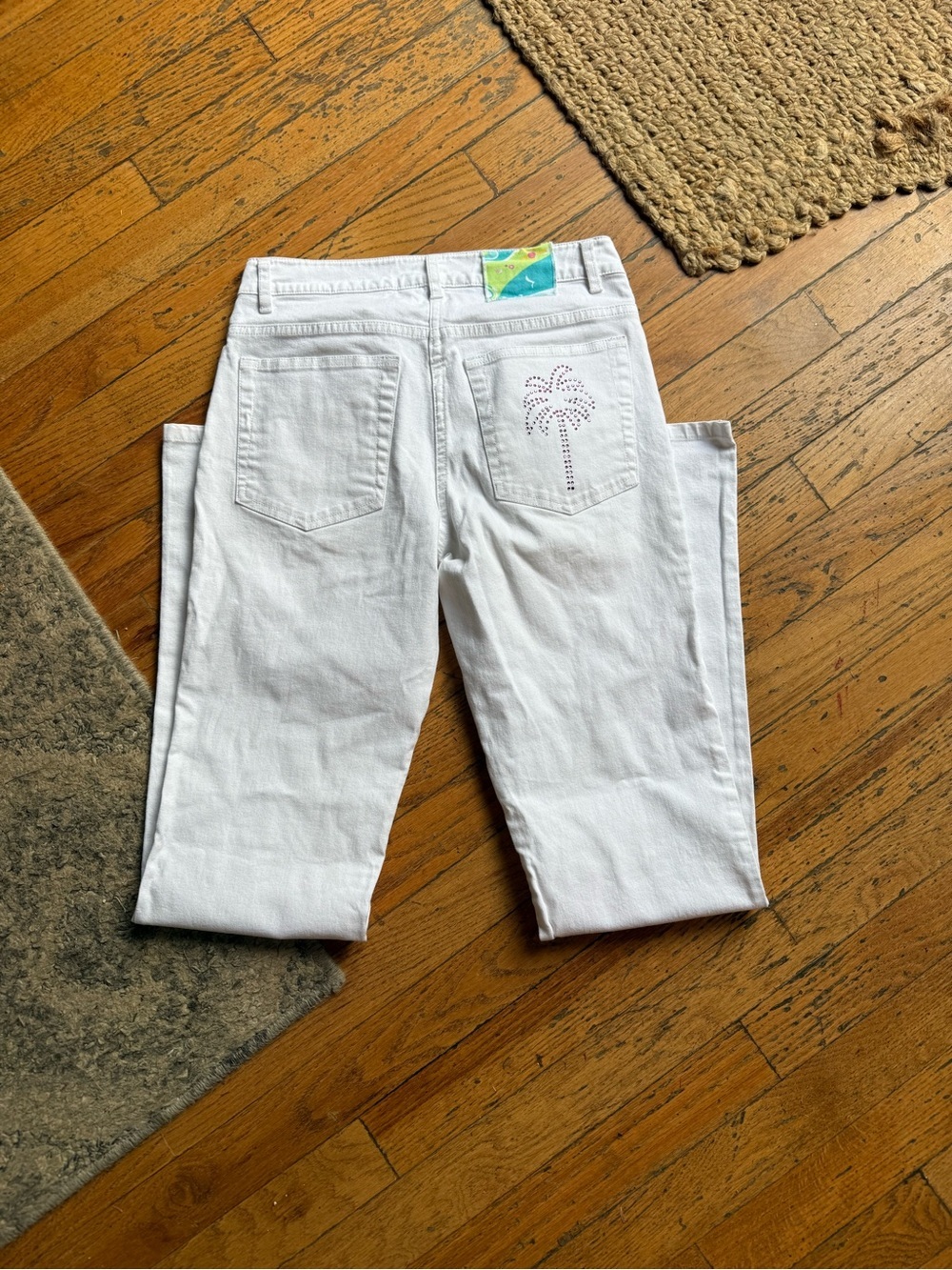 VTG Lilly Pulitzer White Denim Pants sz: 0